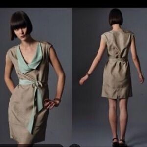 Elegant Mint and Gray Women's Dress